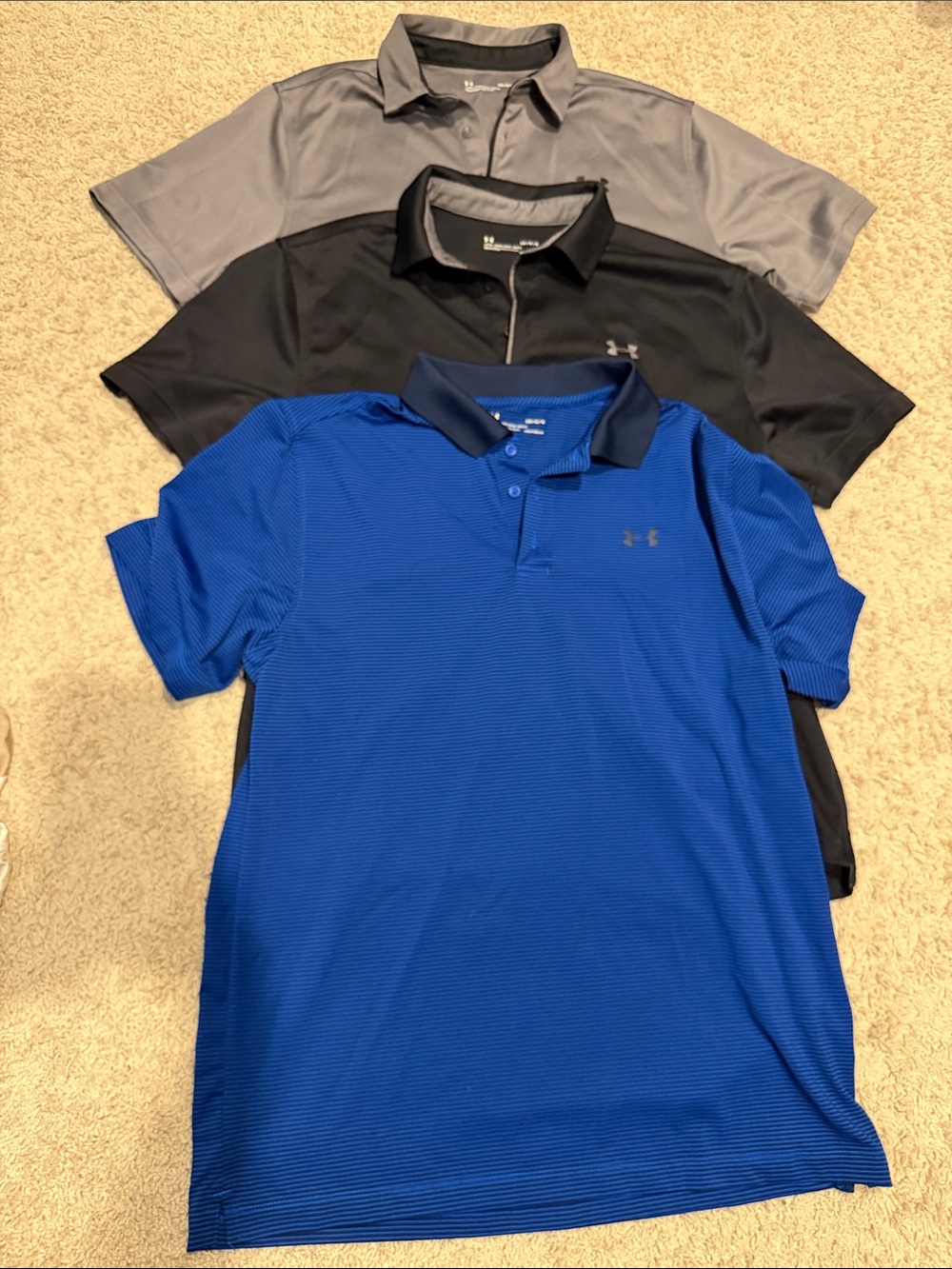 Set of 3 Under Armour Men’s Polos Size Large